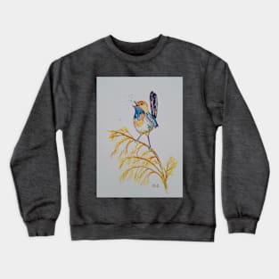 Blue Wren, bird design, bird art Crewneck Sweatshirt